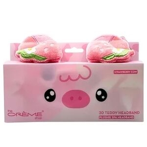 The Crème Shop Pink Strawberry Cow Headband